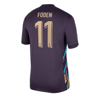 Inghilterra Phil Foden #11 Maglia Gara Trasferta Repliche Europei 2024